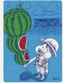 One Piece NatsuComi 2026 Watermelon Luffy MetaKira promo card front