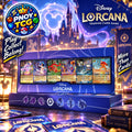 PNOY TCG promotional artwork for the Disney Lorcana D23 2026 Collector Set featuring six English foil cards