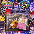 PNOY TCG promotional artwork for the English Pokémon Paldean Fates Greavard Tech Sticker Collection, with three booster packs, Shiny Greavard promo and tech sticker.