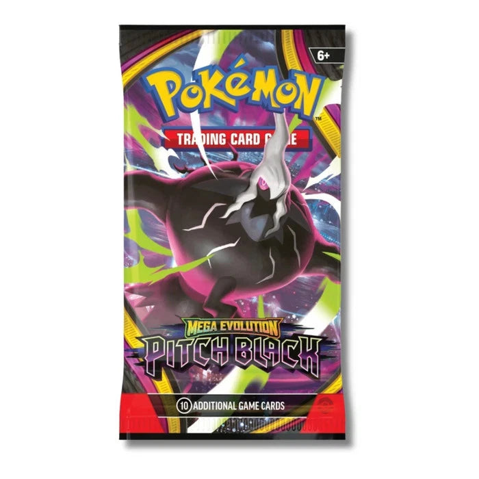 Pokemon TCG Mega Evolution Pitch Black booster pack featuring Mega Darkrai