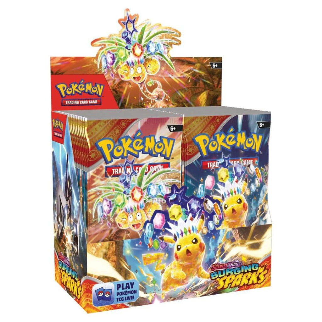 Pokémon TCG Scarlet & Violet Surging Sparks sealed booster box with 36 packs