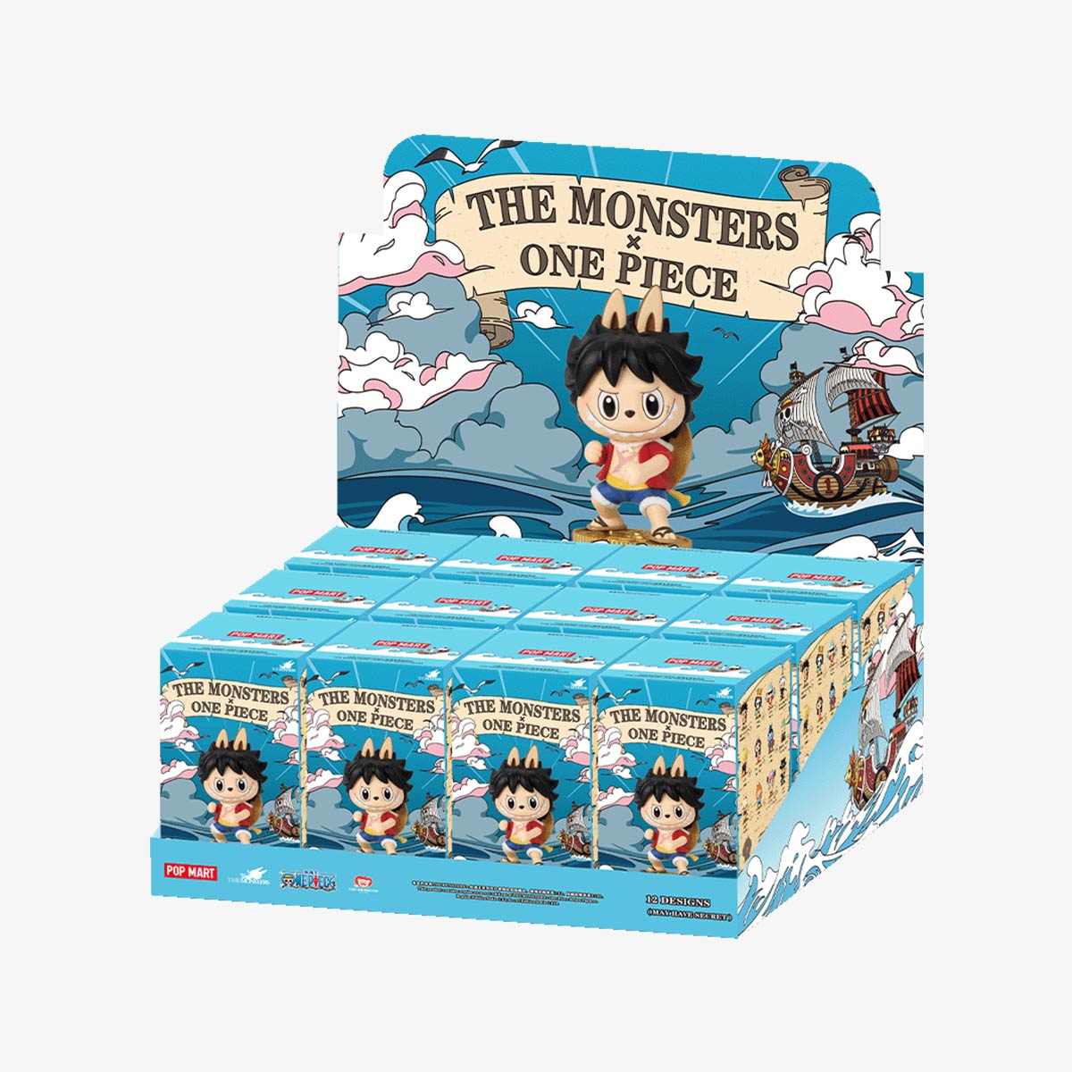 Official POP MART THE MONSTERS x ONE PIECE 12-box display