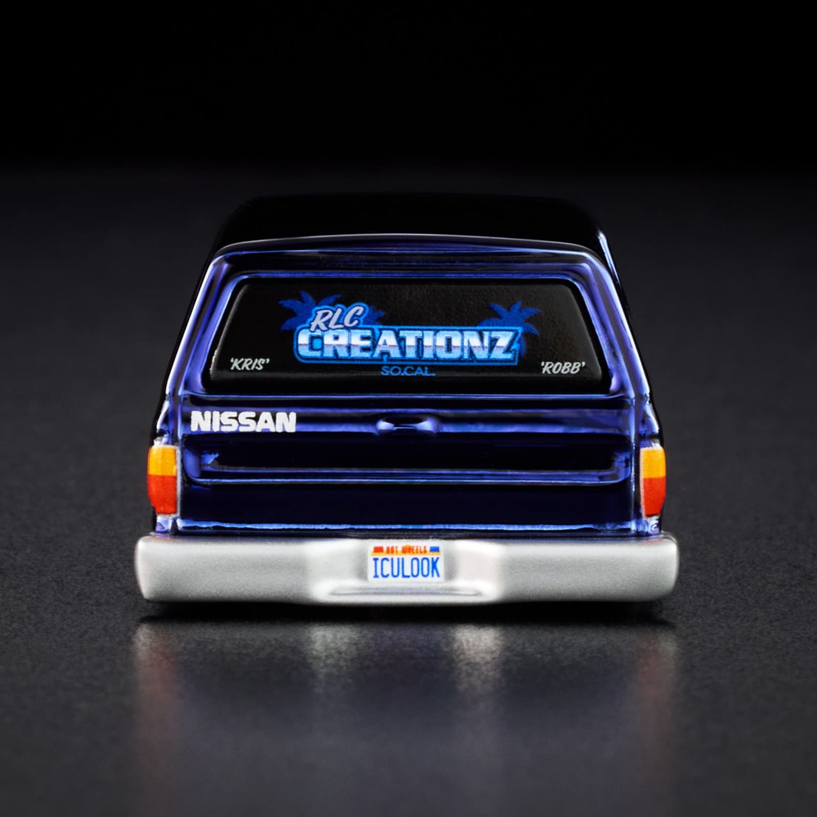 Hot Wheels RLC Nissan 720 King Cab articulated rear bed and speaker system